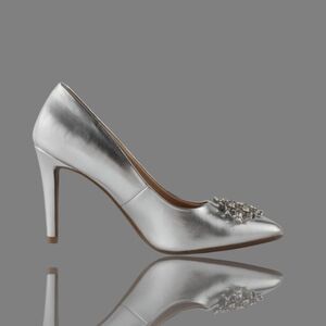🛑BOGO🆕Luxe-Look Silver Metallic Pump Style Shoe